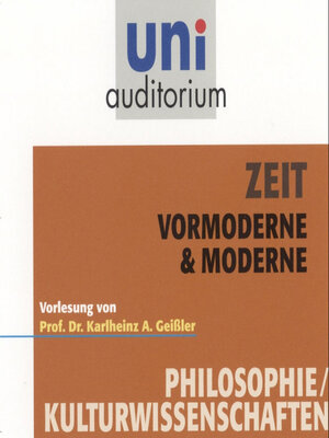 cover image of Zeit--Vormoderne & Moderne